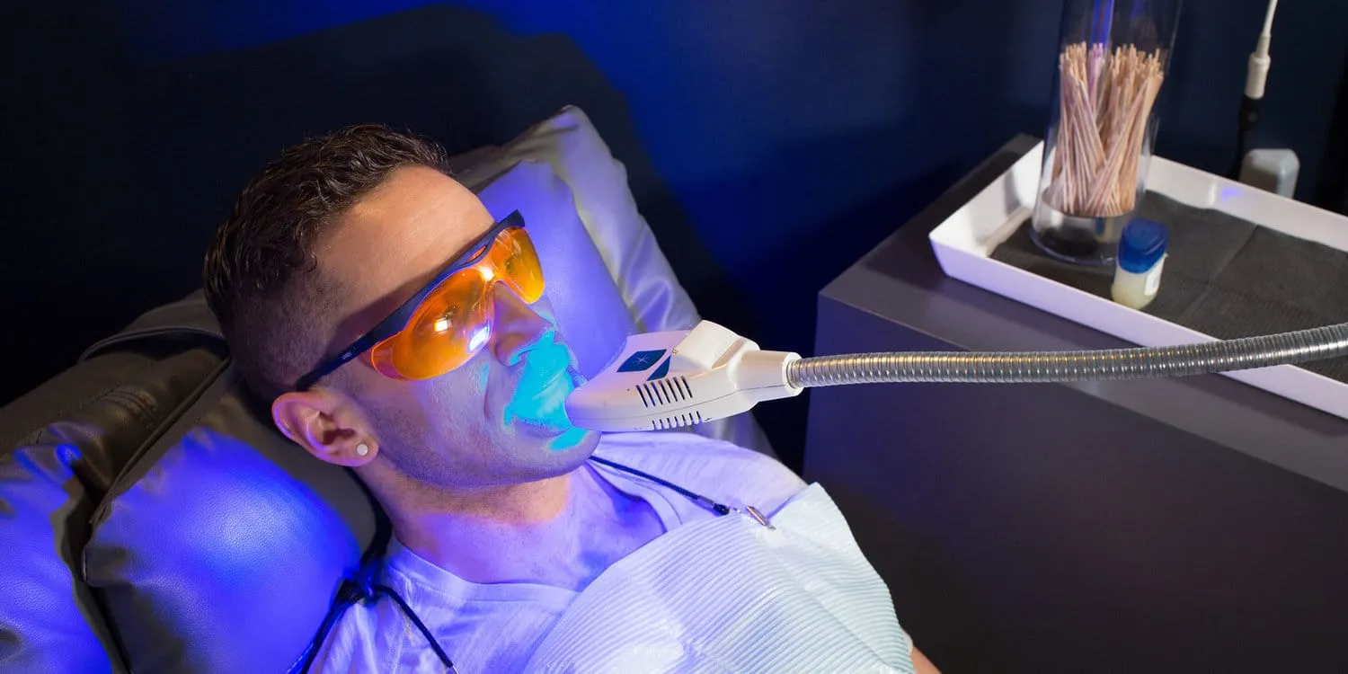 33160 teeth whitening light before after